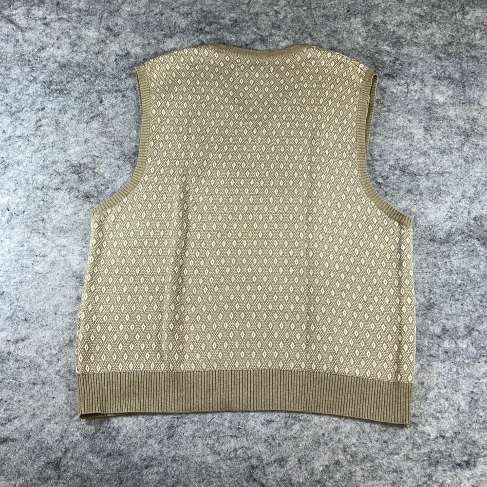 Vtg Tommy Hilfiger Mens‎ Lrg Knit V Neck Argyle Diamond Sweater Vest Preppy Y2K